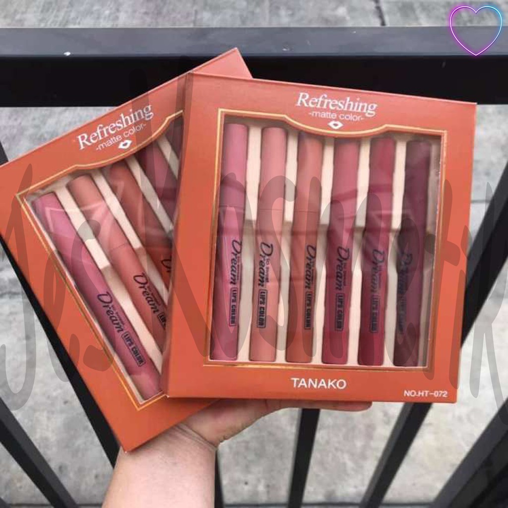 Tanako Lipstik Sweet Dream Set Isi 6 Pcs / Grosir Kosmetik