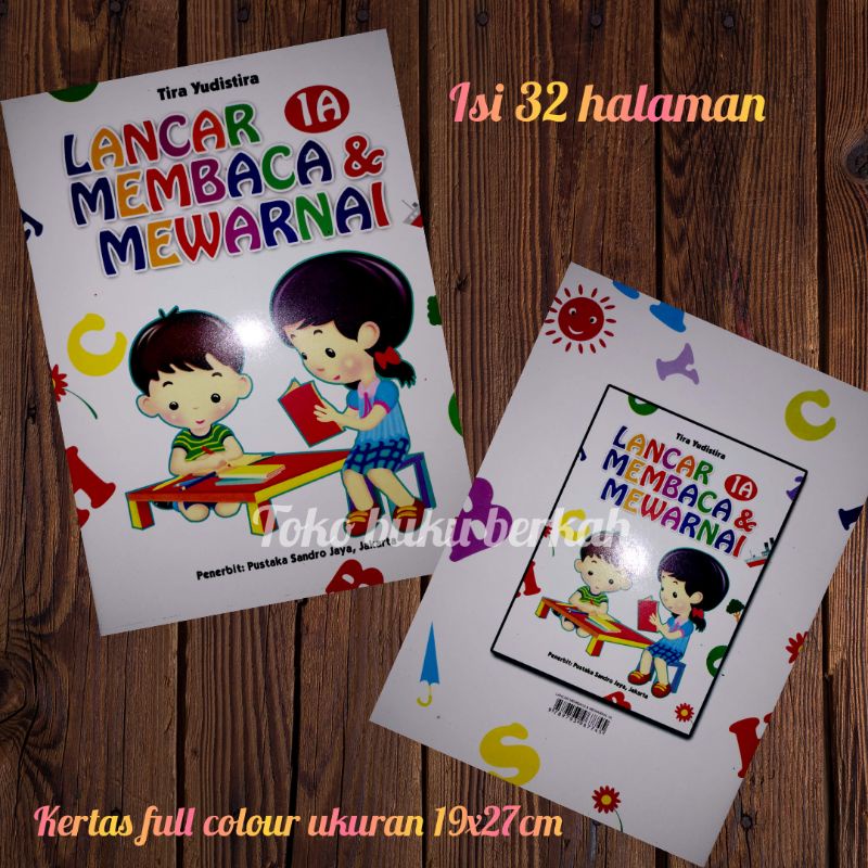 buku lancar membaca dan mewarnai  1A 32 halaman (19x27cm)