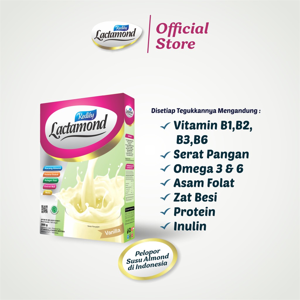 KEDLEY LACTAMOND  Susu Almond Booster ASI | Vanilla | 200gr