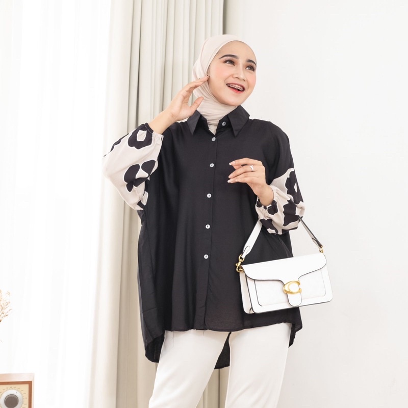 ORISA KOMBI OVERSIZE by Enbe Store | MONOKROM OVERSIZE BLOUSE RAYON
