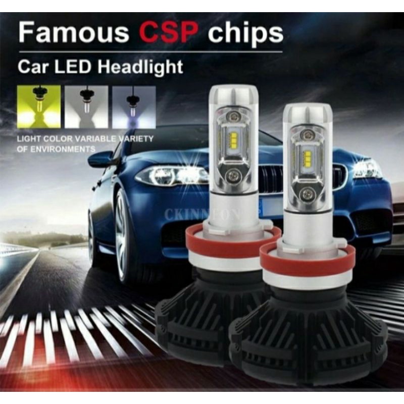 Lampu X3 3 warna Headlamp Foglamp Mobil Motor