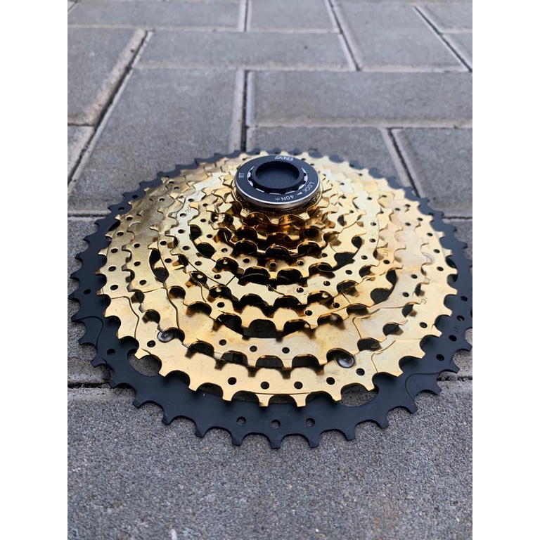 TERMURAH!!! Sprocket Sepeda 9 Speed 11-46 T / RAZE Gold / Realpict