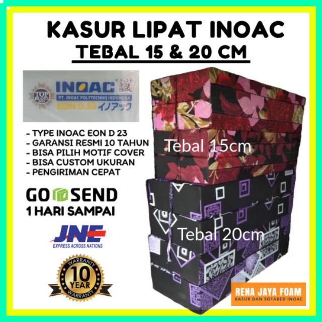 Kasur LIPAT INOAC Tebal 15 20cm GARANSI 10th JAPAN QUALITY 