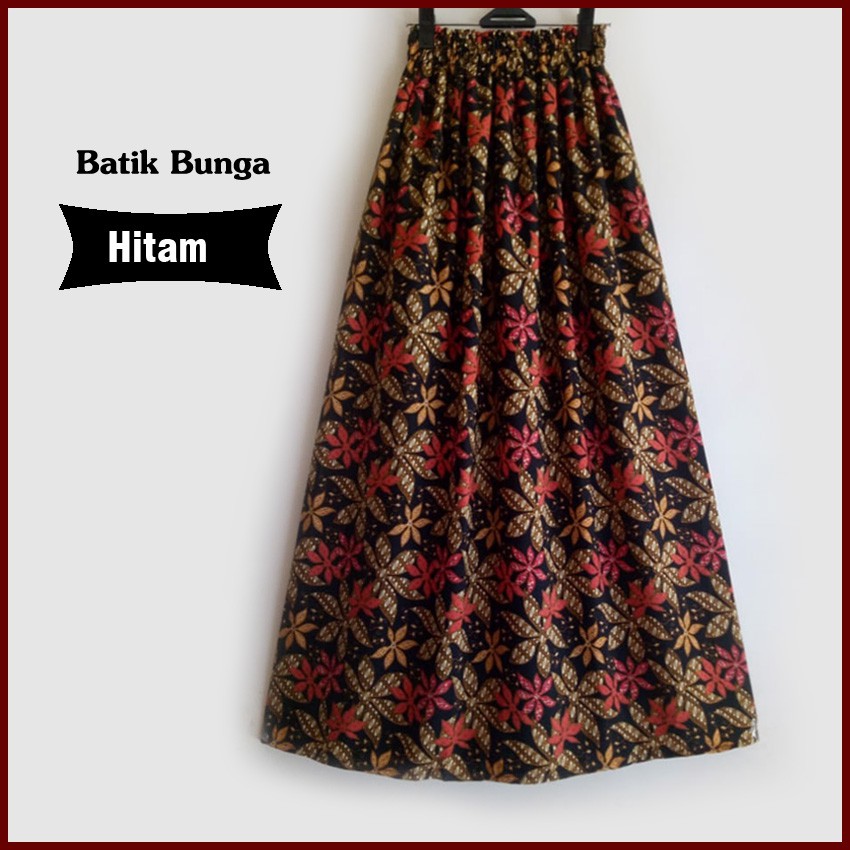  Rok  Motif  panjang  bunga  Cantik Shopee Indonesia