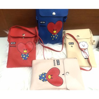  TAS  SLEMPANG BT21  KOREA KEKINIAN TAS  ANAK DEWASA TAS  HP 