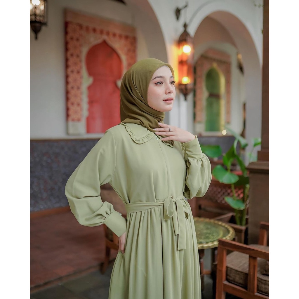 100% REALPICT Azayla Dress dewasa terbaru kekinian_hits milenial // harga promo bahan ceruty baby doll cocok digunakan segala acara formal atau non formal (7)