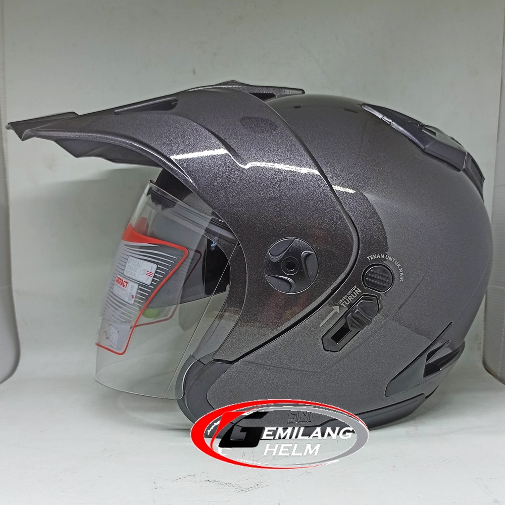 Helm SHEL ADV Polos Helm Half Face Semi Cross