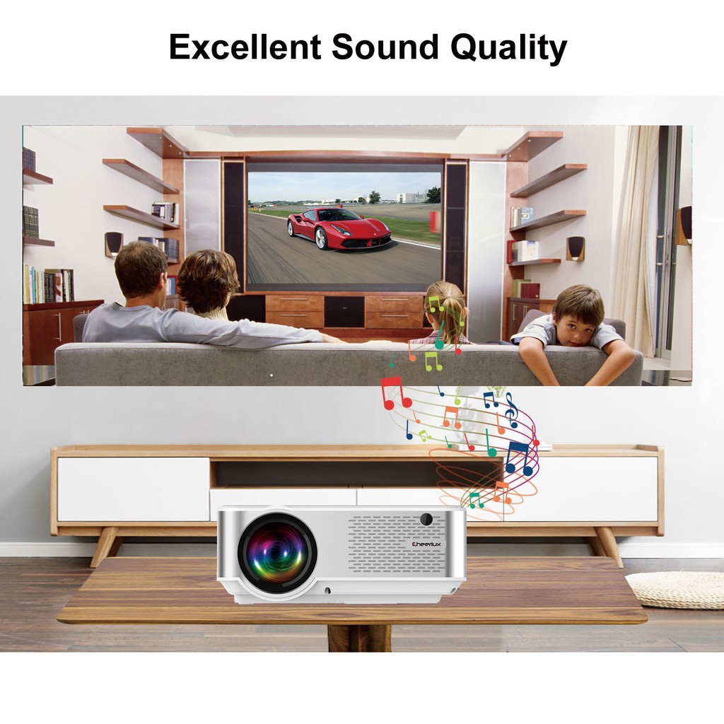 CHEERLUX C9 Android WiFi TV Tuner - LED Projector 2800 Lumens 1080P - Proyektor Android CHEERLUX