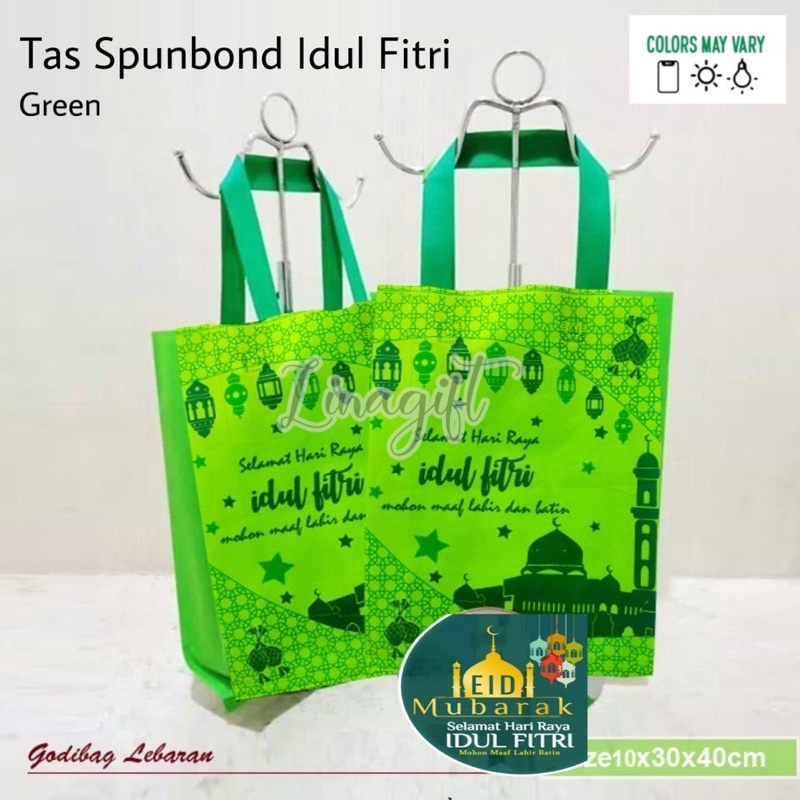 SHOPPING BAG - TAS SPUNBON LEBARAN / SUVENIR KAIN IDUL FITRI / GOODIE BAG HADIAH SOUVENIR / HAMPERS PARSEL PARCEL