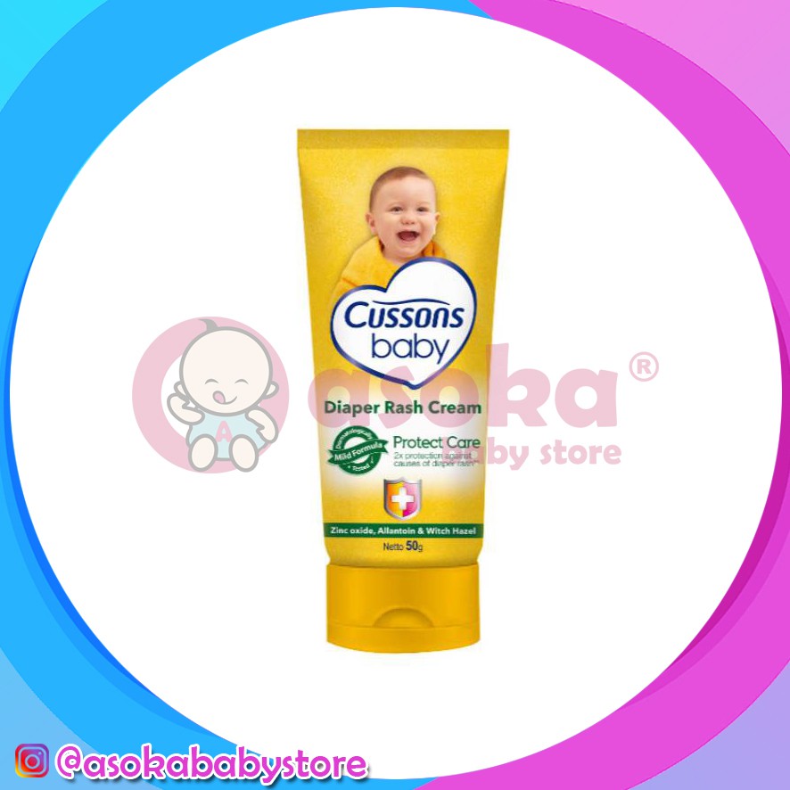 Cussons Diaper Rash Cream Krim Ruam Bayi 50g ASOKA