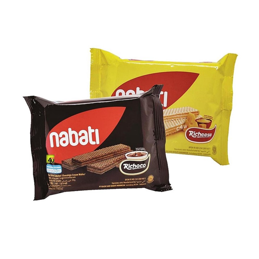 

Nabati Richeese Biskuit Keju Coklat Richeese Nabati Regular - NABATI WAFER 50gr / NABATI