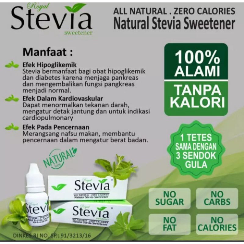 

STEVIA Pemanis Alami Zero (0) Kalori | Aman untuk Diabetes | Cocok untuk Diet | Pengganti GULA