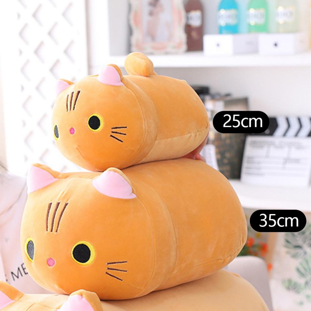 Timekey Mainan Boneka Bantal Stuffed Plush Kartun Kucing Lucu Untuk Hadiah K9R5