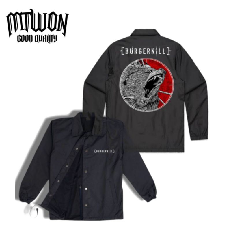 Coach jaket band BURGERKILL ROCK METAL INDONESIA LOKAL PRIDE original premium nyaman windbreakers ta