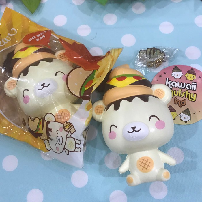 

Squishy Licensed Yumiibear Cheese burger Mascot Dzj