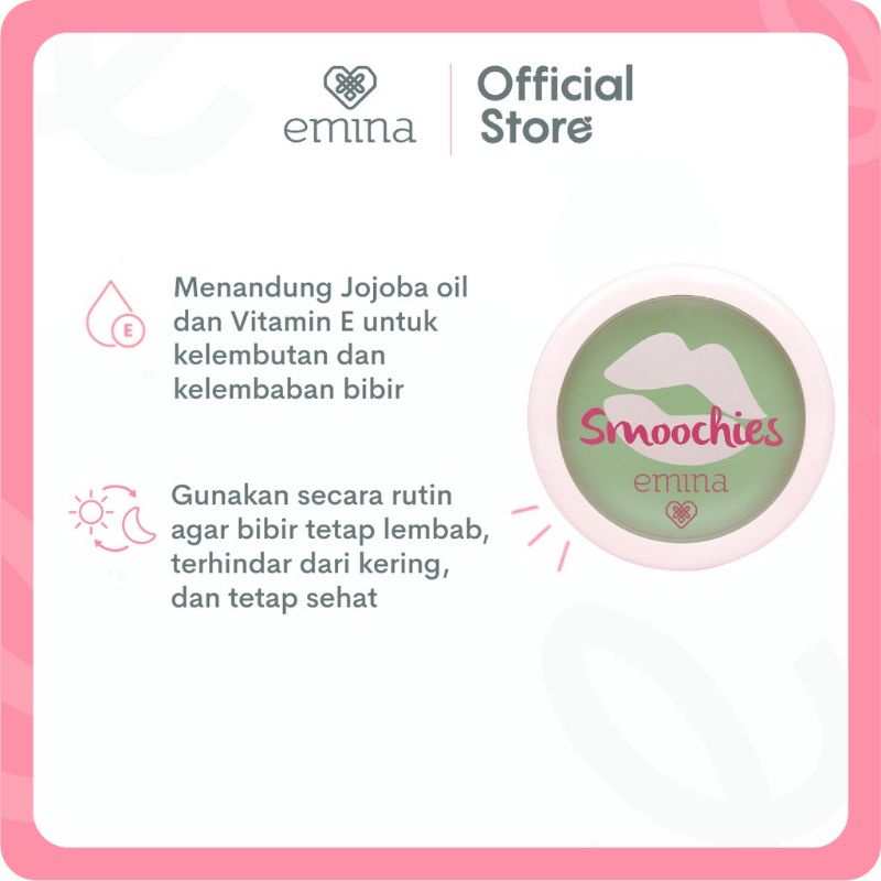 Emina Smoochies Lip Balm 3,7g | Pelembab Bibir