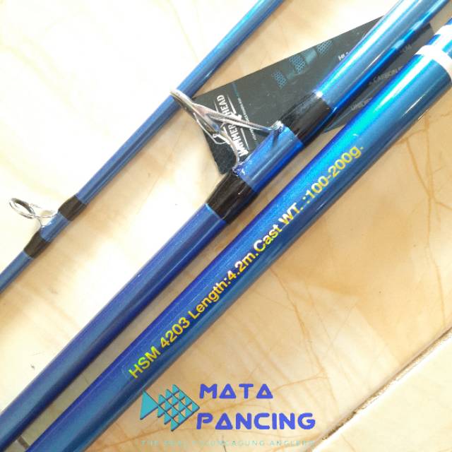 Joran surf sambung 3 hammerhead swing master 390 420 450 carbon material action hard joran tebing dan joran pantai