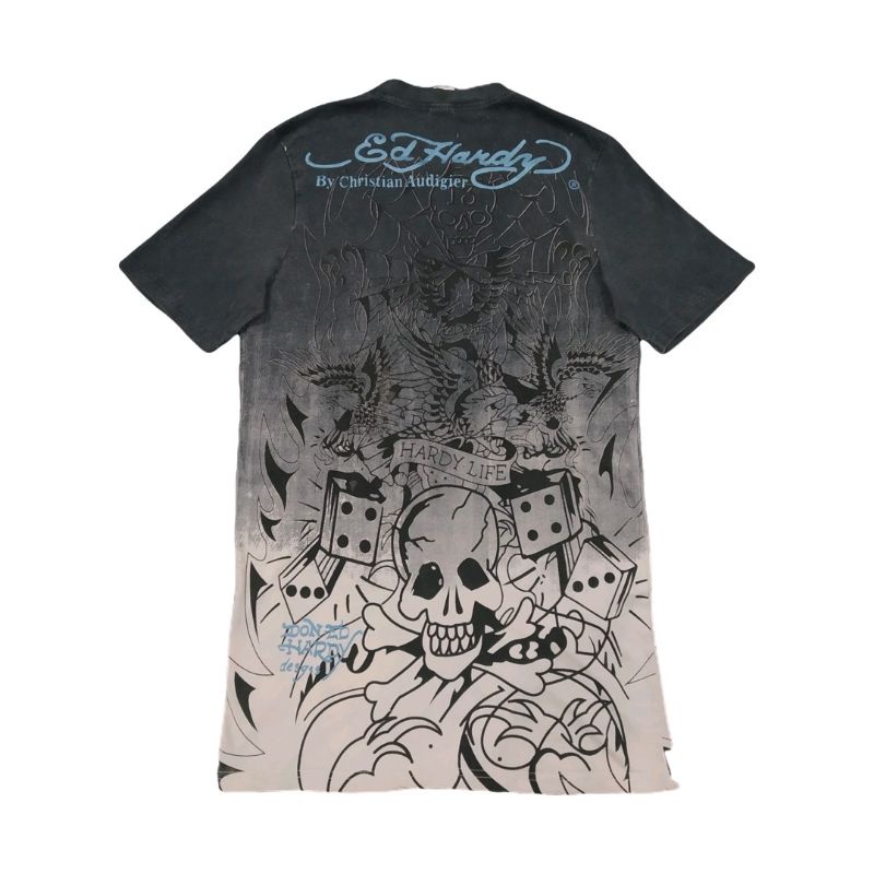 kaos ed hardy AOP skull dice original preloved