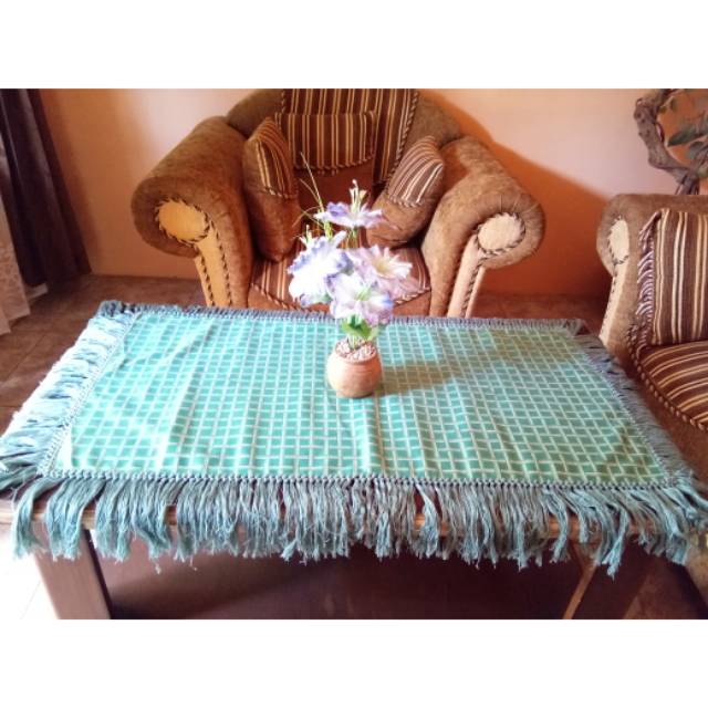 Taplak Meja Ruang Tamu Rawis Bahan Jok Jumbo