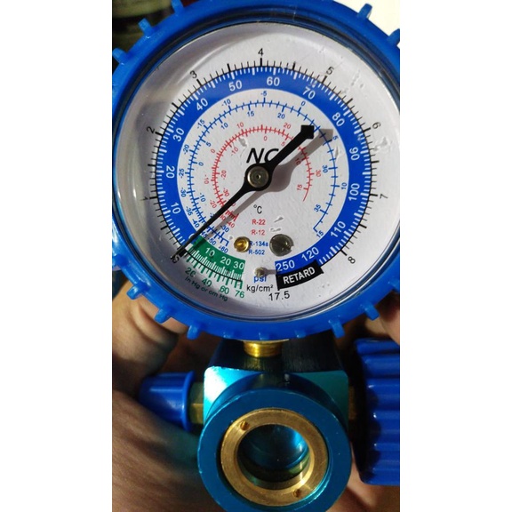 Paket Isi Refrigeran Ac R22 Rumahan Variasi Refrigeran R22, Manifold Gauge dan Selang, Can Tap Valve CT 339