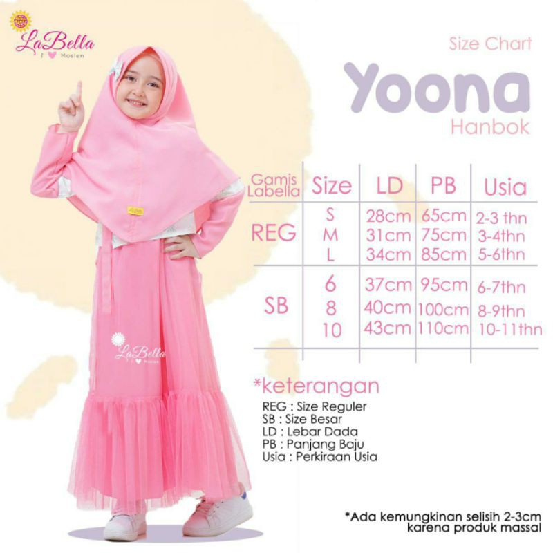 Gamis anak Yoona size 6 Hanbok Ready Labella