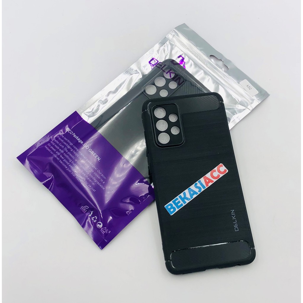SILIKON SAMSUNG A52 DELKIN KARBON / SOFT CASE SAMSUNG A52 CARBON