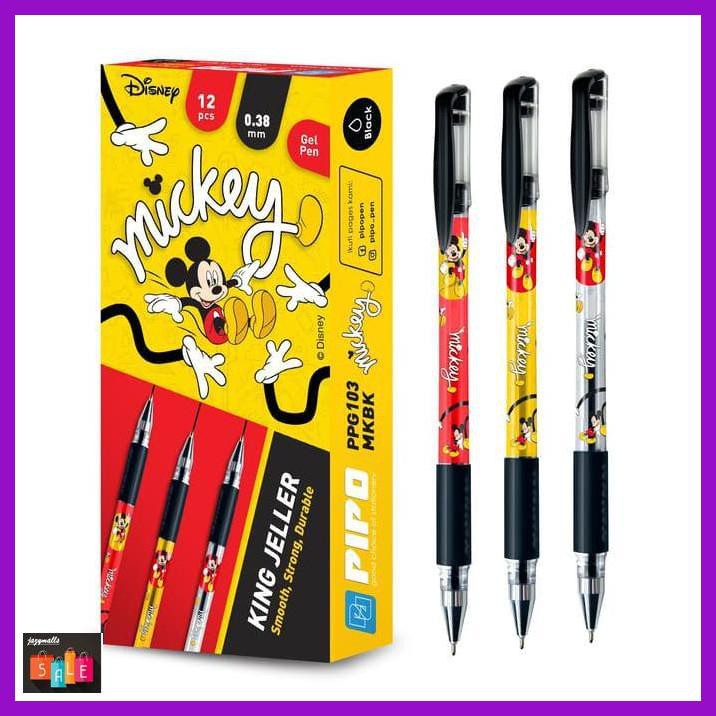 

Silutala- Ppg103 Pipo Mickey Mouse Pulpen Lucu 0.38Mm Isi 12 Pcs Tinta Hitam -Ori.