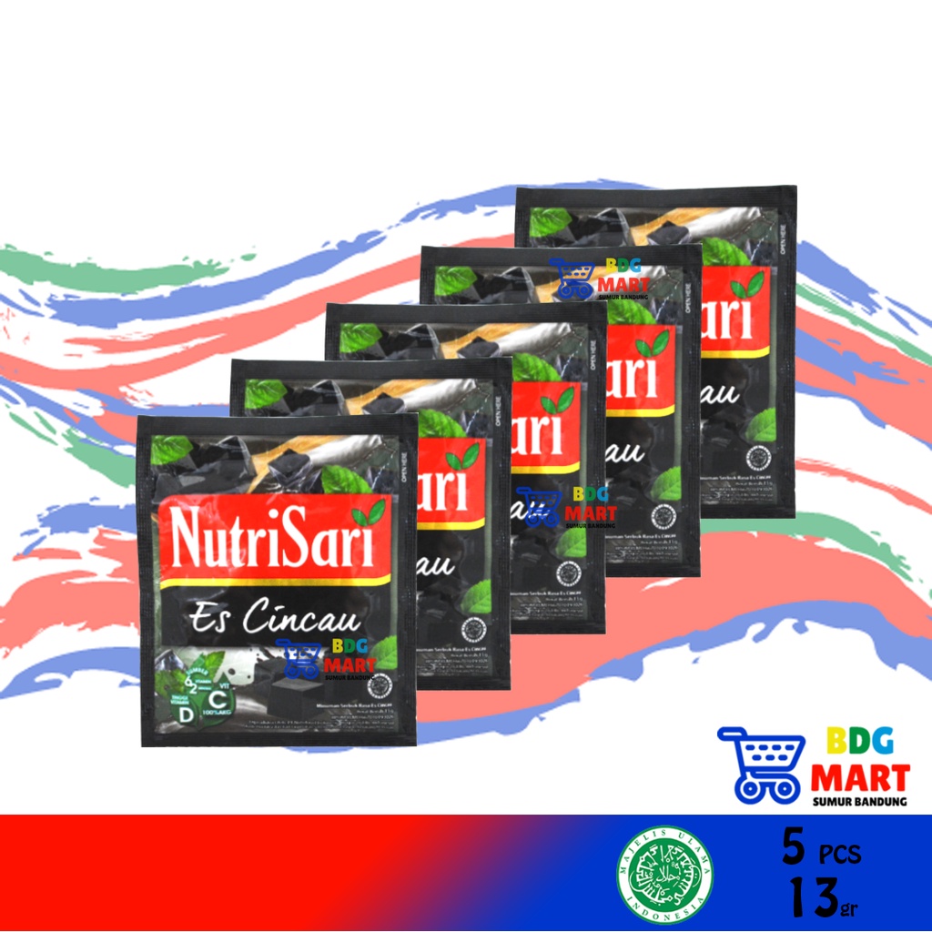 

5PCS NutriSari Es Cincau Minuman Bubuk Rasa Es Cincau Halal - 13g