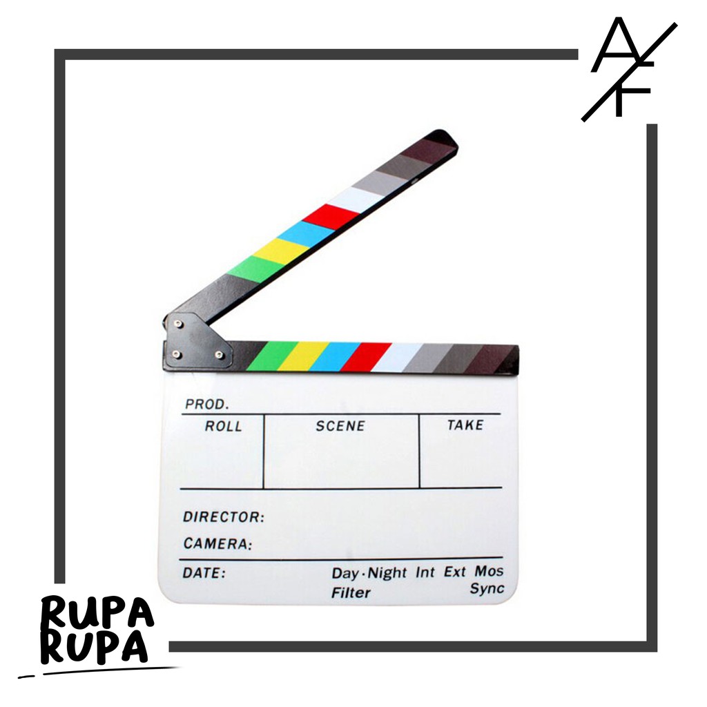 

TERMURAH !! Profesional Clapper Board Colorful Acrylic