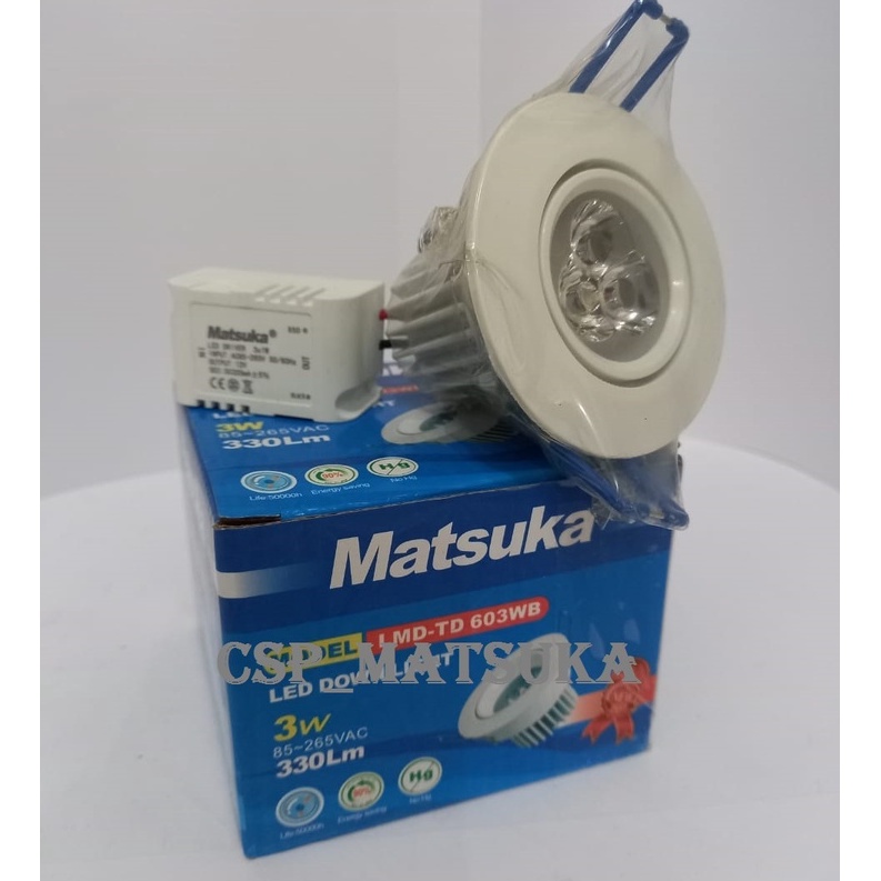 Downligt Led/ Lampu Led Tanam Cahaya Putih Matsuka LMD603 WB-P