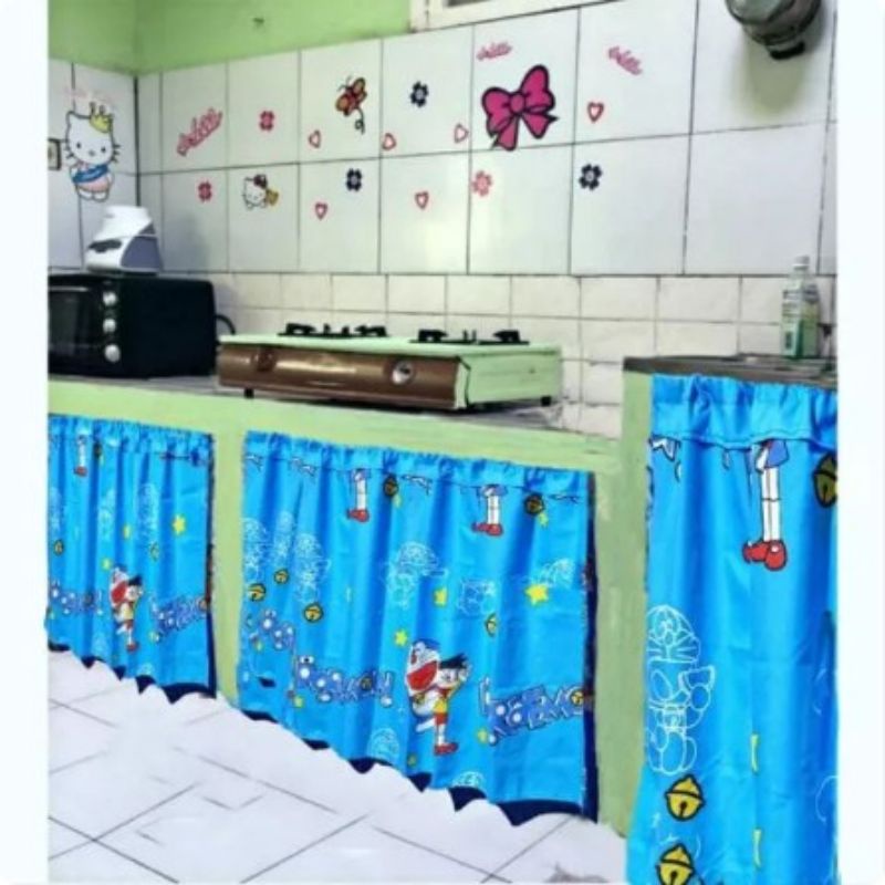 GORDEN KOLONG DAPUR 90x70 CM / HORDEN PENUTUP WASHTAFLE DAPUR