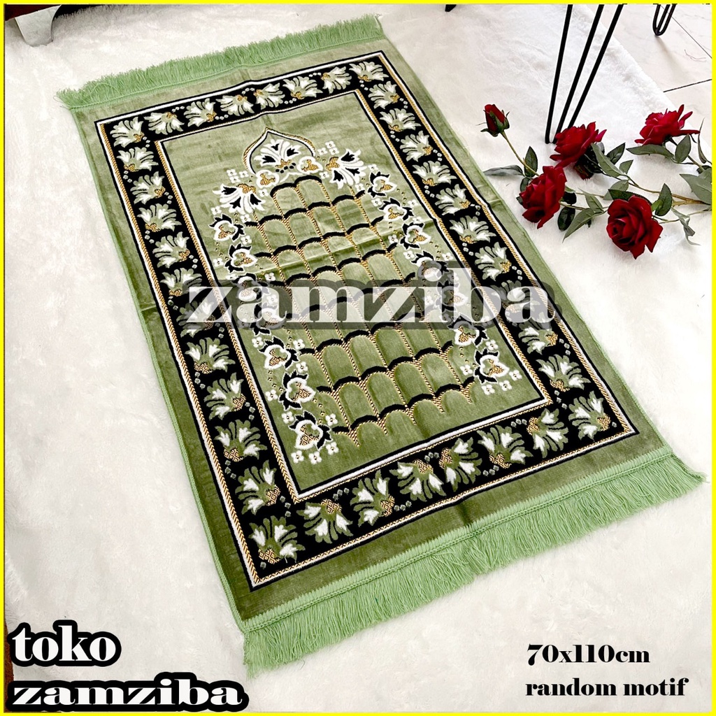 Sajadah Turki Jumbo Besar Bulu Tebal Lembut Motif 70 cmx110 cm By Zamziba Sajadah