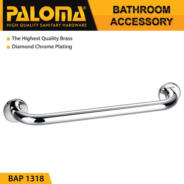 PALOMA BAP 1318 MIRANTE BRASS  BATH GRAB BAR 1318 PEGANGAN TEMBOK DINDING  KAMAR MANDI 40CM