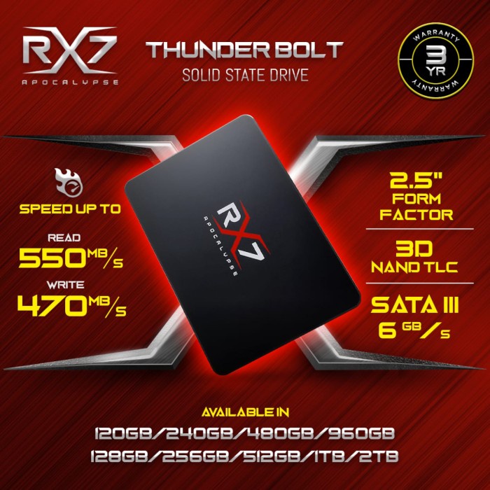 SSD 120GB RX7 SATA GARANSI