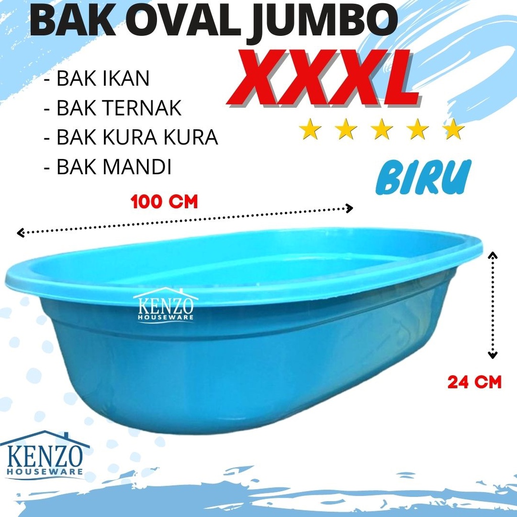 Kolam Ikan KOI Besar XXXL Oval Taiwan Bak Ikan Kura Kura Plastik KARGO
