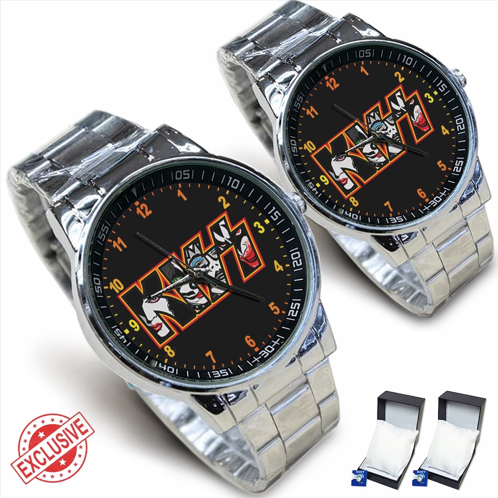 Jam Tangan Rantai Couple BAND OF KISS - 1 (Awesome)