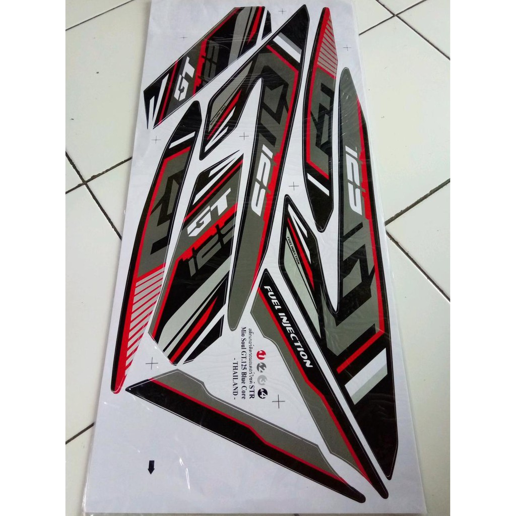 Aksesoris Striping Stiker Lis Variasi Motor Yamaha Mio Soul Gt 125 Blue Core - 04