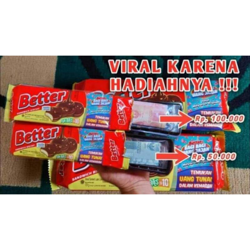 Better Viral Berhadiah / Better Sandwich biskuit fun bites 120 gr