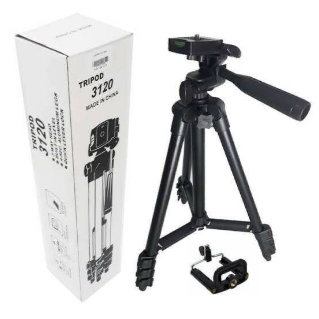 Tripot HP Dan Kamera HITAM 3120 BLACK EDITION - Camera 1 Meter Free Holder U ring gerak sendiri vlog