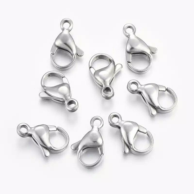1Pcs Kait Udang Stainless Steel / Kokot Udang / Pengait Kalung Gelang