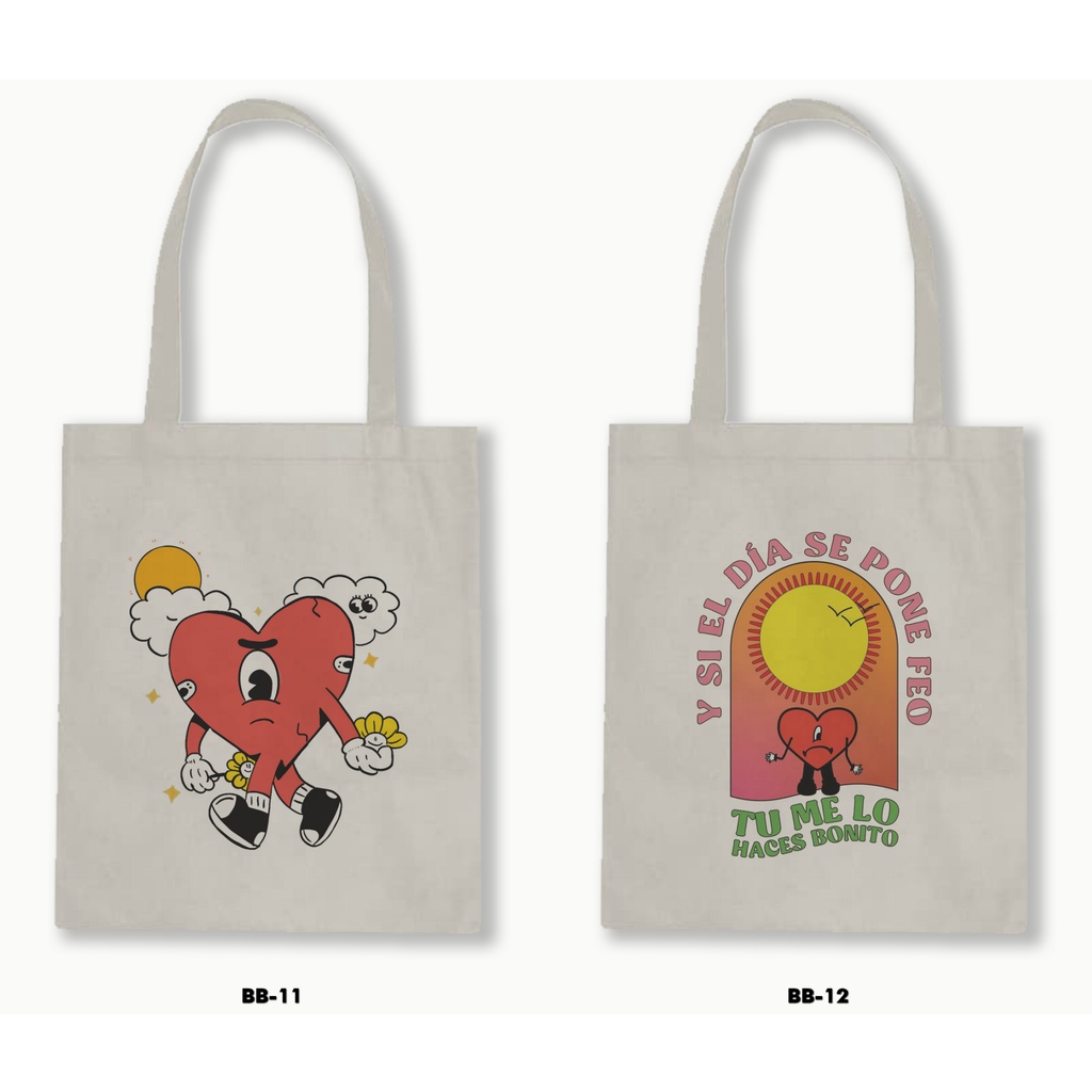 TOTE BAG BLACU - BAD BUNNY .01