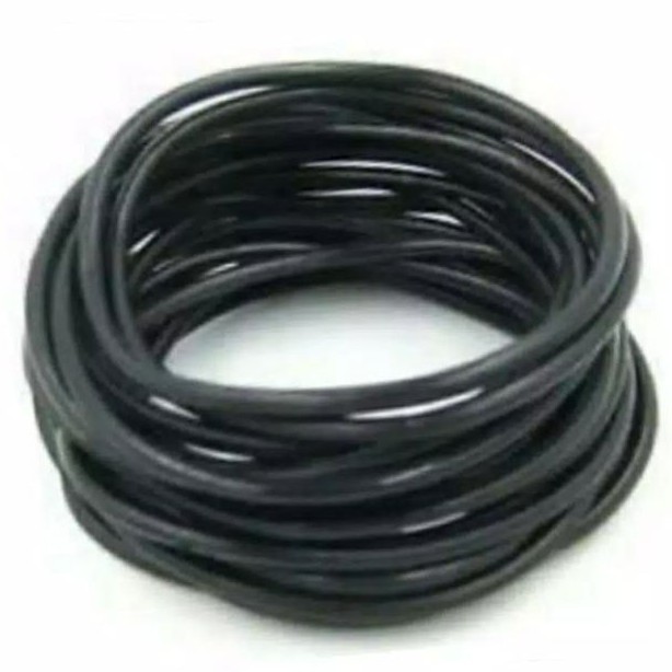 (10 PCS) Gelang Karet Hitam Polos Bulat Gelang Asesoris Karet Hitam Gelang