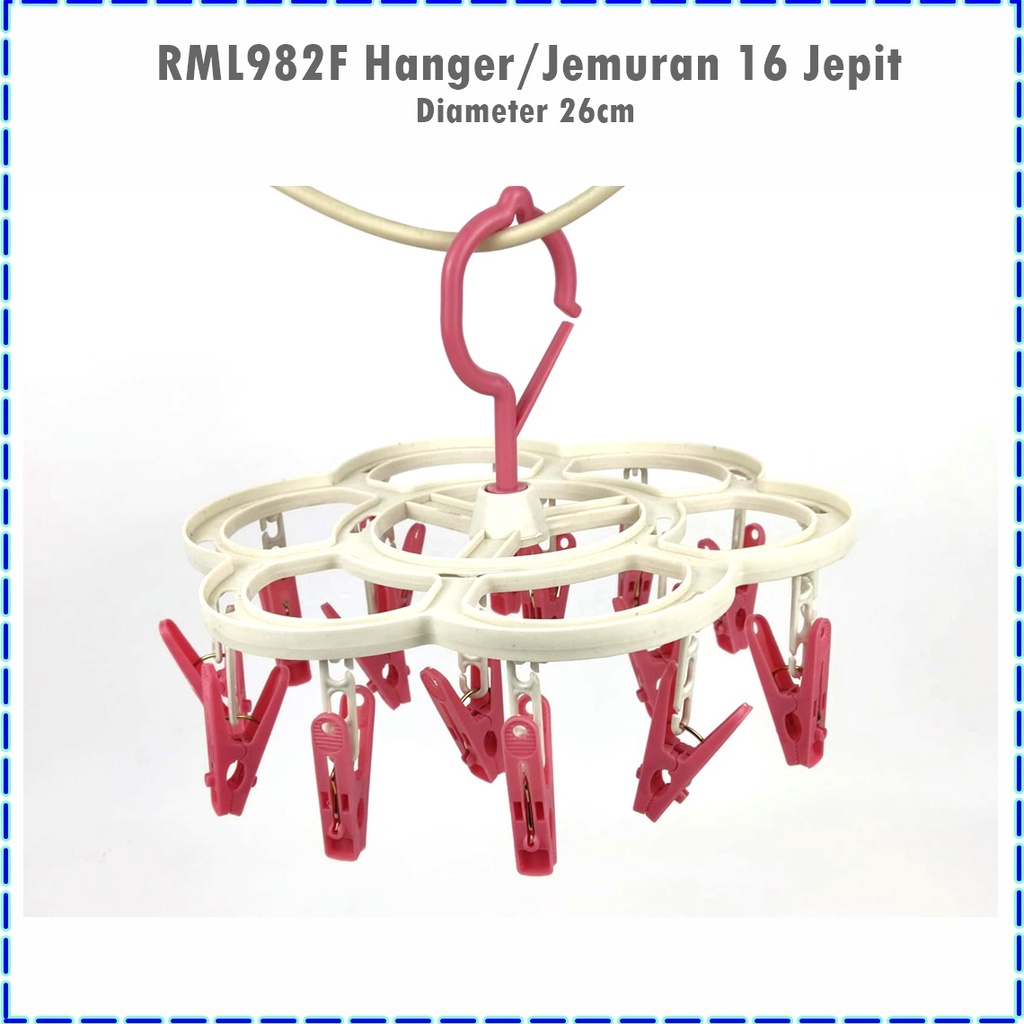 RML982F Hanger/Jemuran Baju 16 Jepit