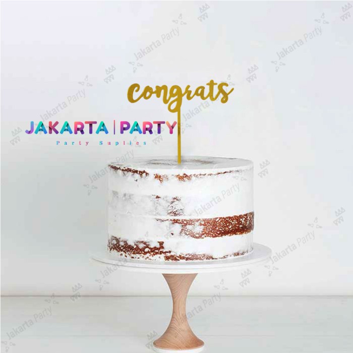 Cake Topper Congrats / Topper Cake Dekorasi Kue / Hiasan Kue Congrats