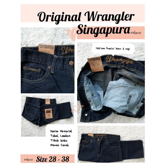 Celana Panjang Wrangler Original Standar Pria