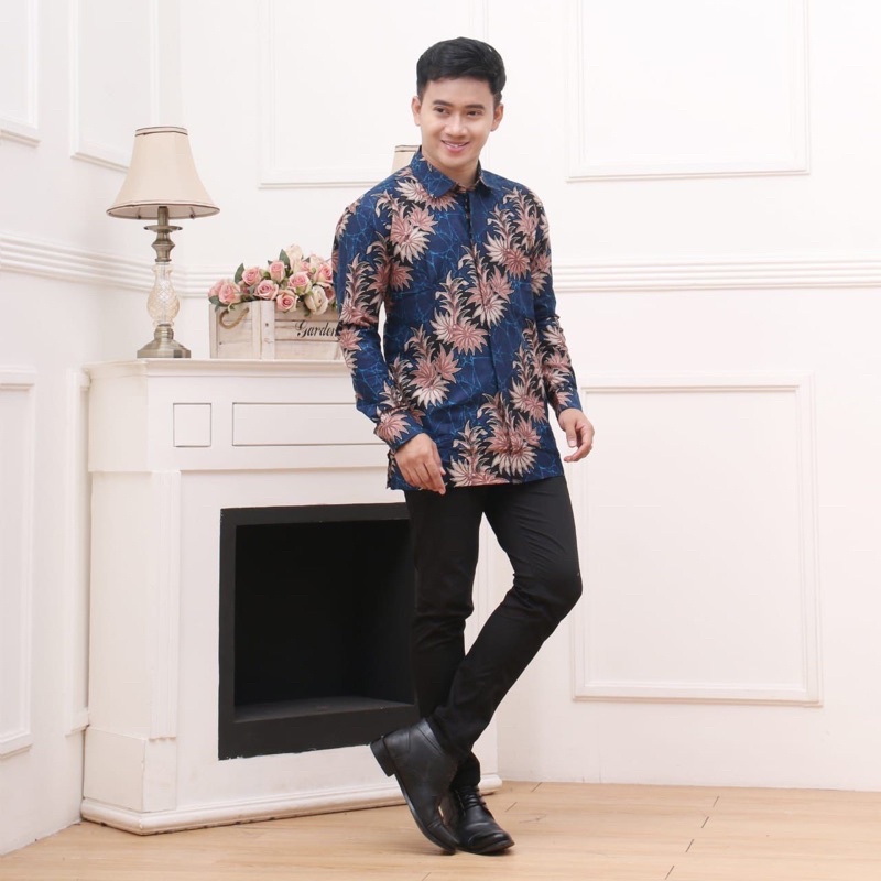 KAIN BAHAN/BAKAL KEMEJA PRIA//WANITA BATIK HALUS PRINTING ALMIRA (BATIK NS) UKURAN 105CM X 210CM