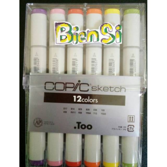 

Copic Sketch 12 Colors / Spidol Copic Sketch 12w