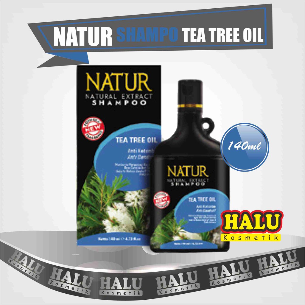 NATUR SHAMPOO TEA TREE OIL 140ml NATUR sampo rambut anti ketombe natur sampo rambut bebas ketombe
