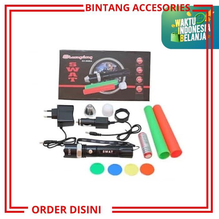 W477 SENTE LED BATRE SENTER SENTER POLISI SENTER POLICE BATERAI BATRE CAS LAMPU SENTER