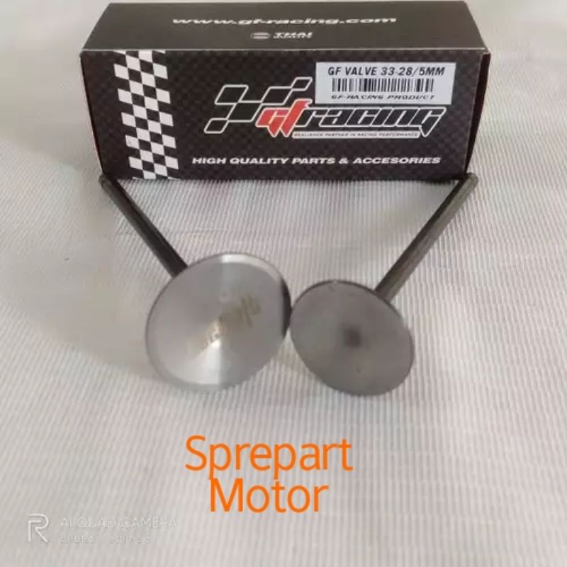 Klep Set Payung Klep 33 28 Batang 5 mm  GF Racing